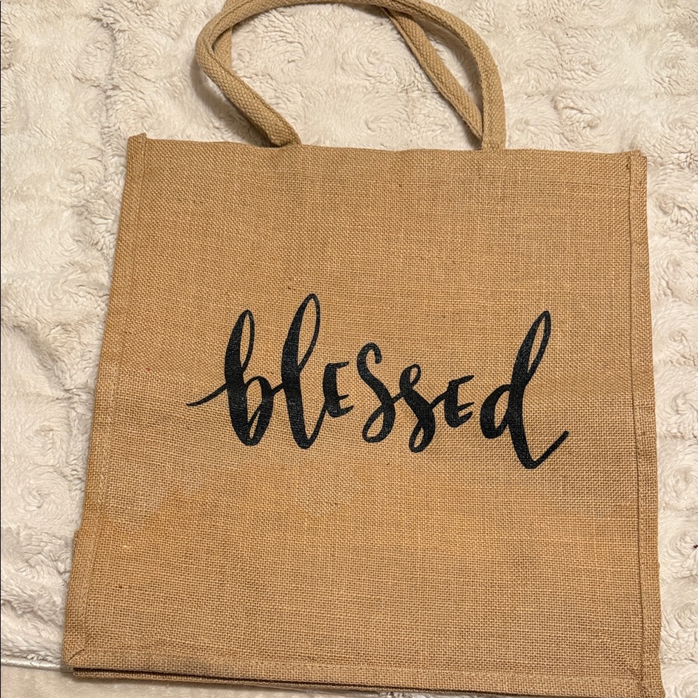 Mother trucker Blessed Jute Tote Bag
